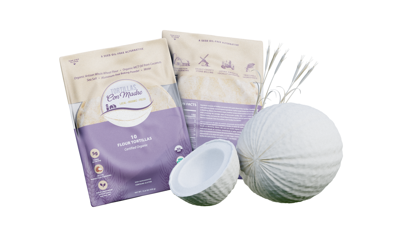 Certified Organic MCT Oil Flour Tortillas (10 ct)