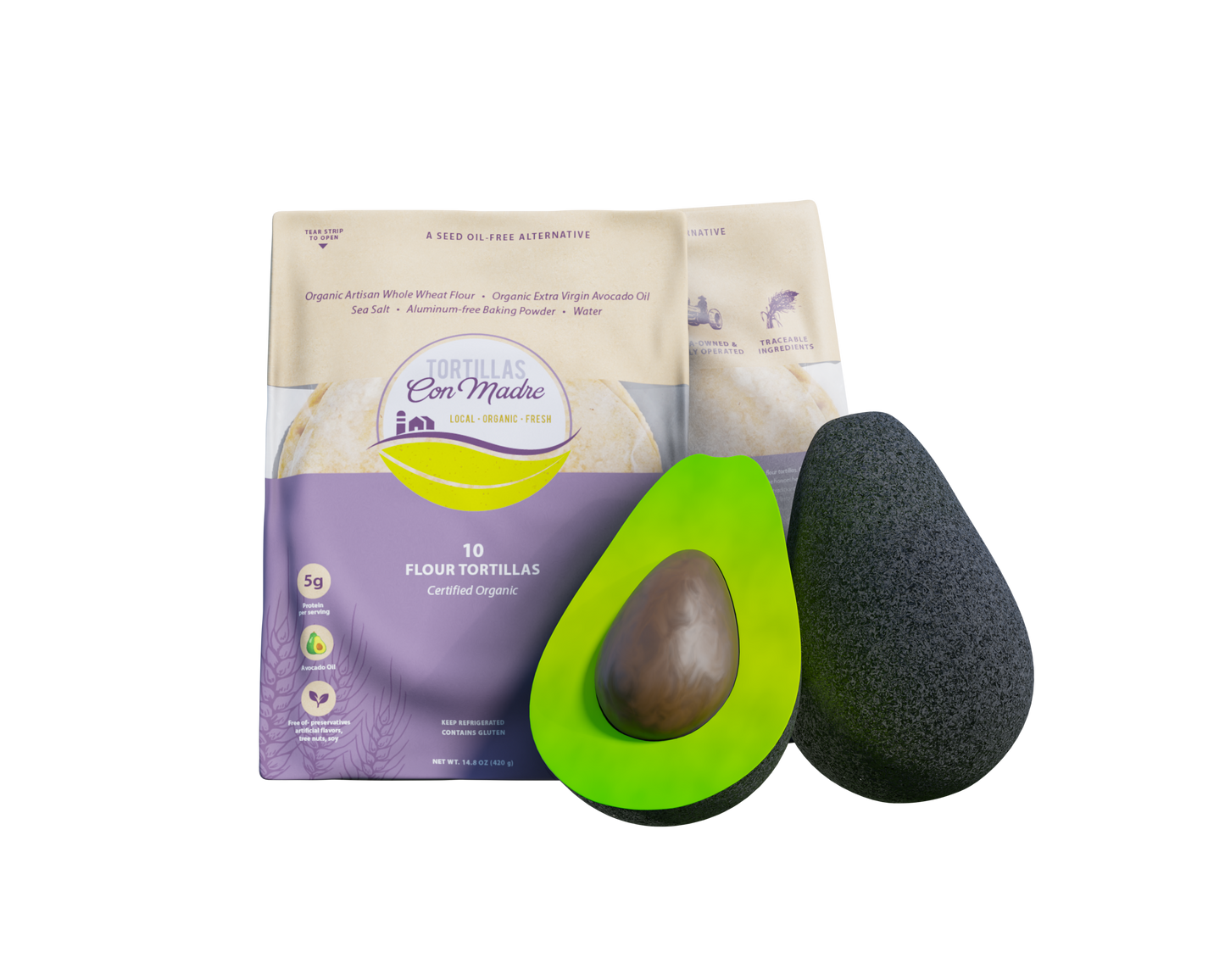 Certified Organic Avocado Oil Flour Tortillas (10 ct)