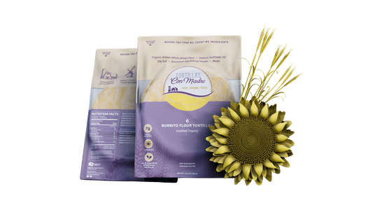 Certified Organic Sunflower Oil Burrito Flour Tortillas (6 ct)